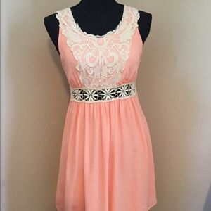 3/$10 peach cutout dress.